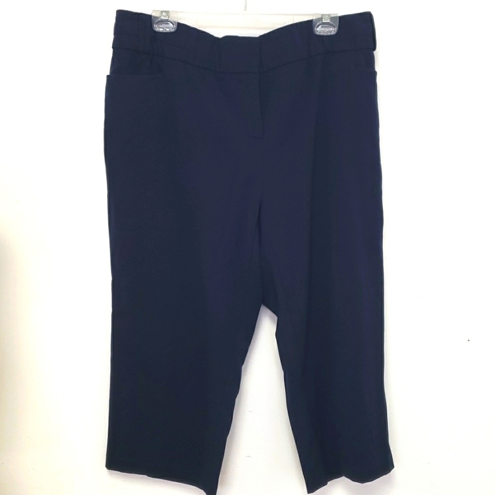 MAURICES I Am Smart Navy Crop Capri Pants sz 24 GUC